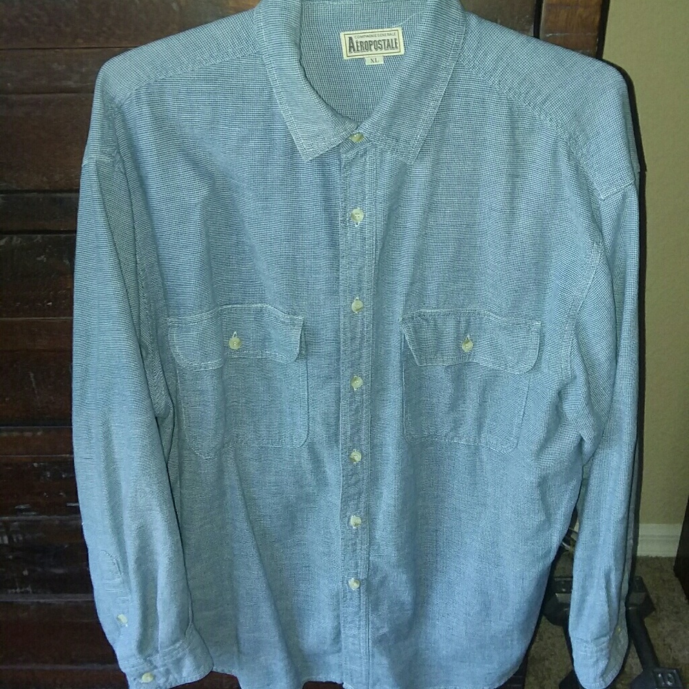 *SOLD *Aeropostle Casual Blue Shirt
